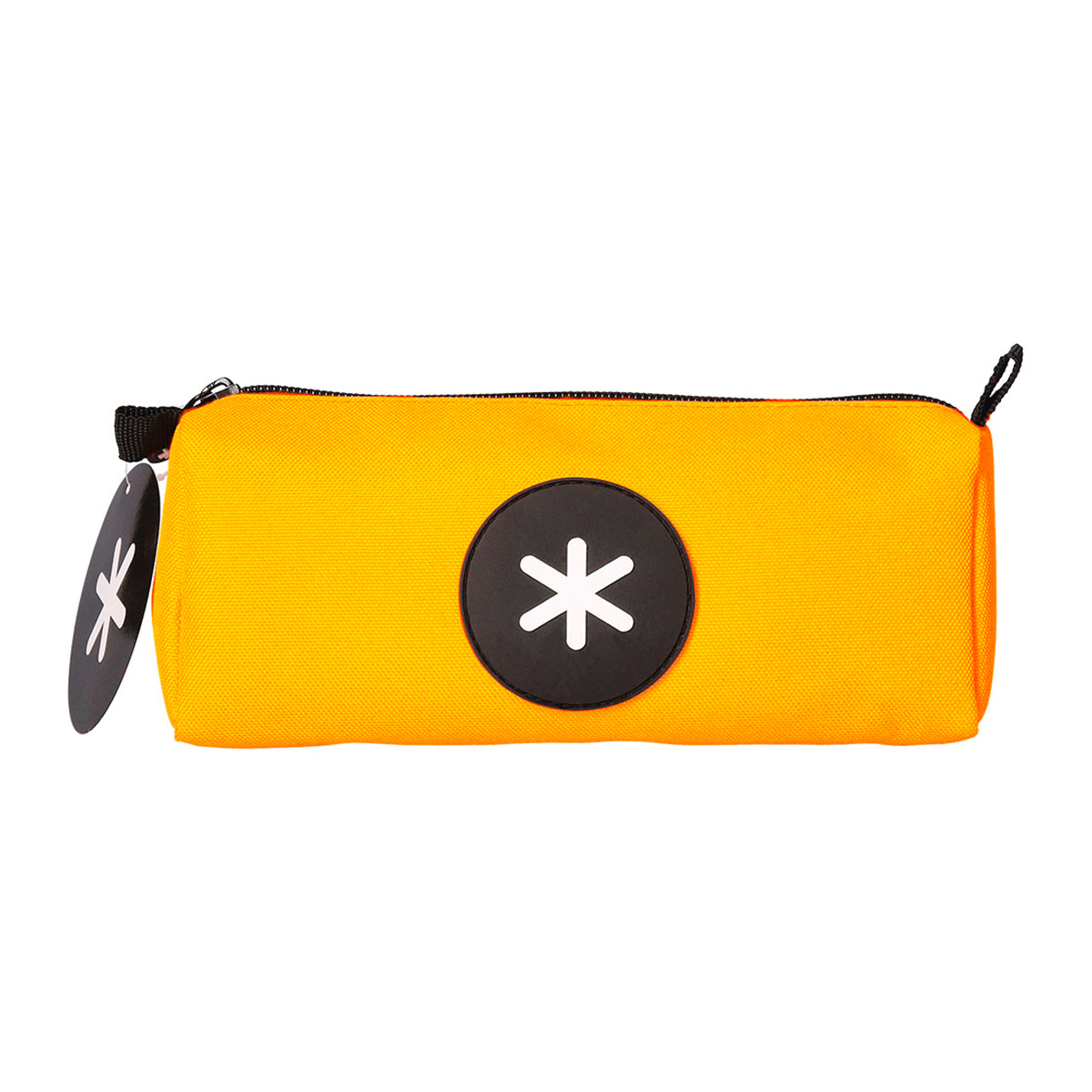 Antartik - Estuche Escolar Portatodo Triangular de Alta Capacidad, Mostaza
