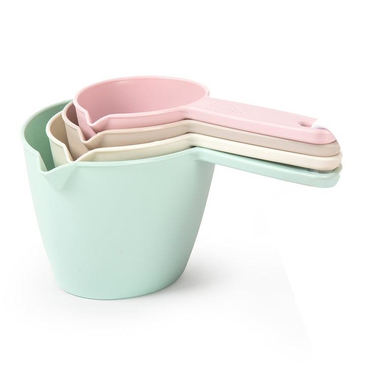 Plastic Forte - Set 4 Cazos Medidores para Cocina de Distintas Capacidades. Varios Colores