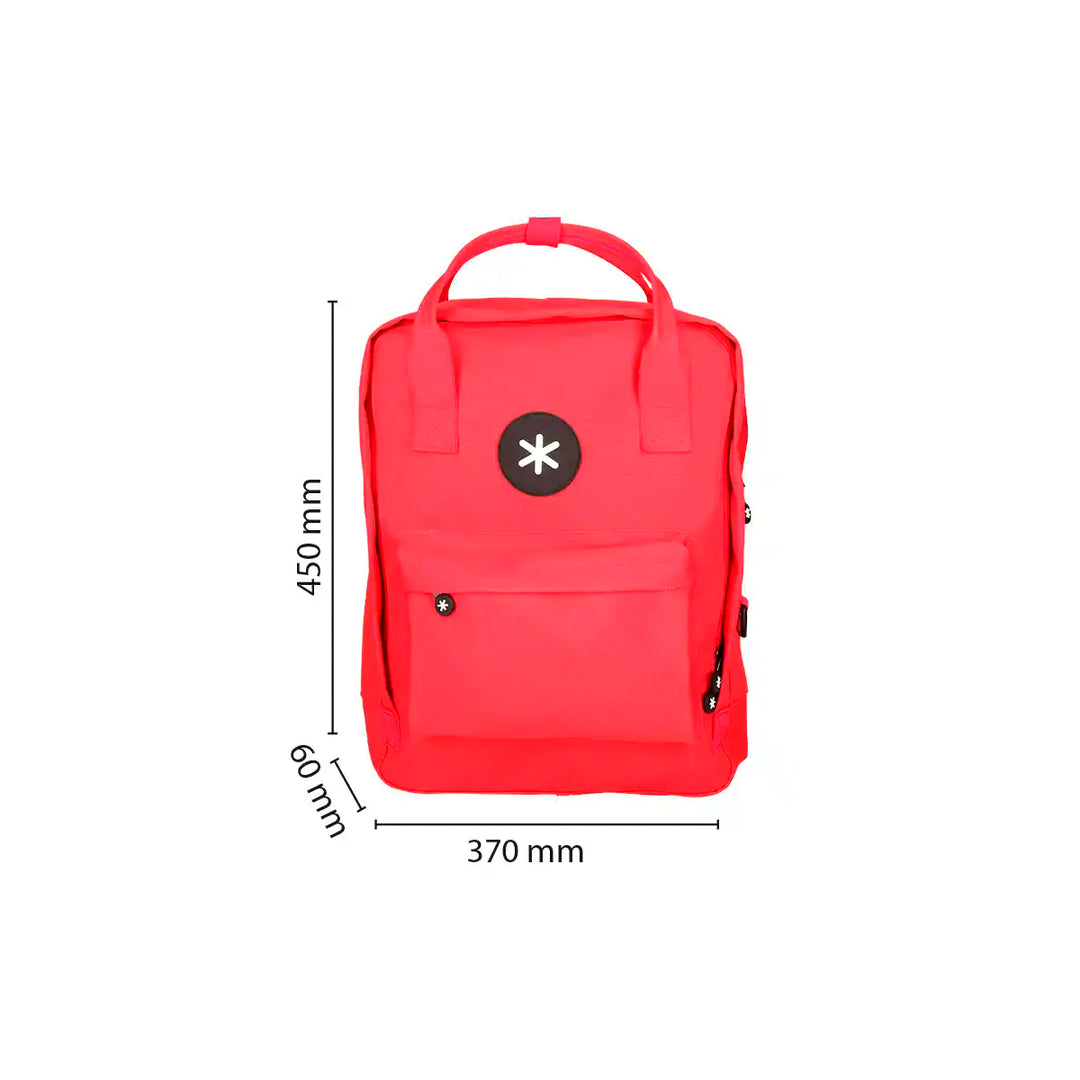 ANTARTIK - Mochila Multifunción con 2 Asas y Bolsillos Exteriores. Rojo