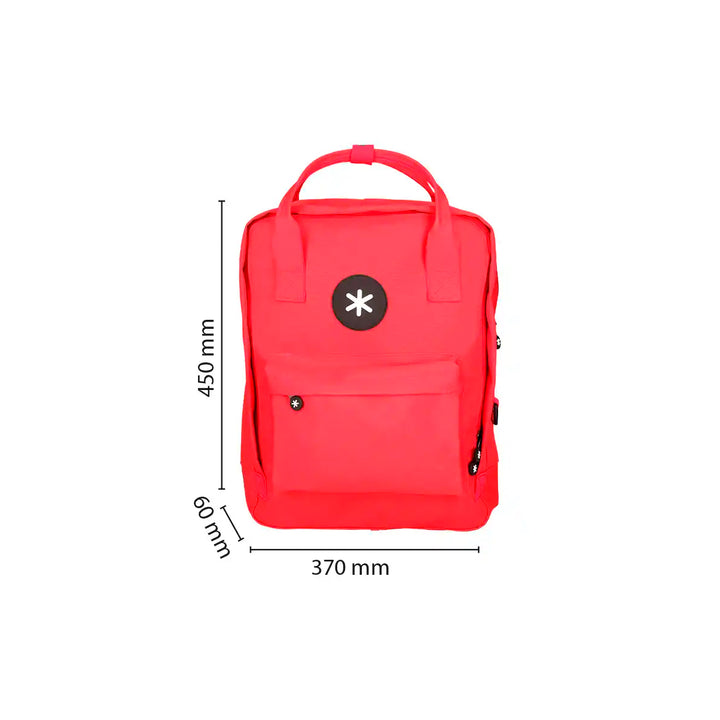 ANTARTIK - Mochila Multifunción con 2 Asas y Bolsillos Exteriores. Rojo