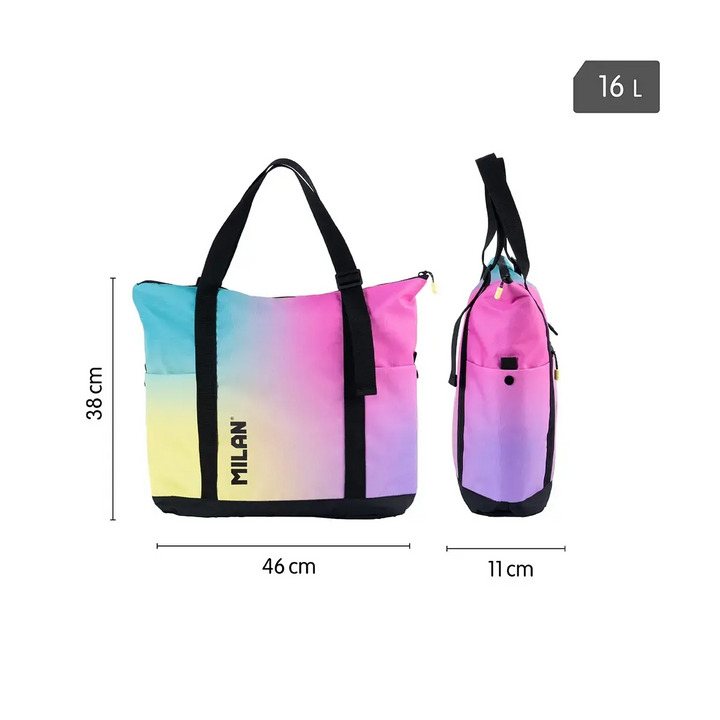 MILAN - Bolso Shopper Gran Capacidad Multiusos Lunchbag 18.5L Colección Sunset