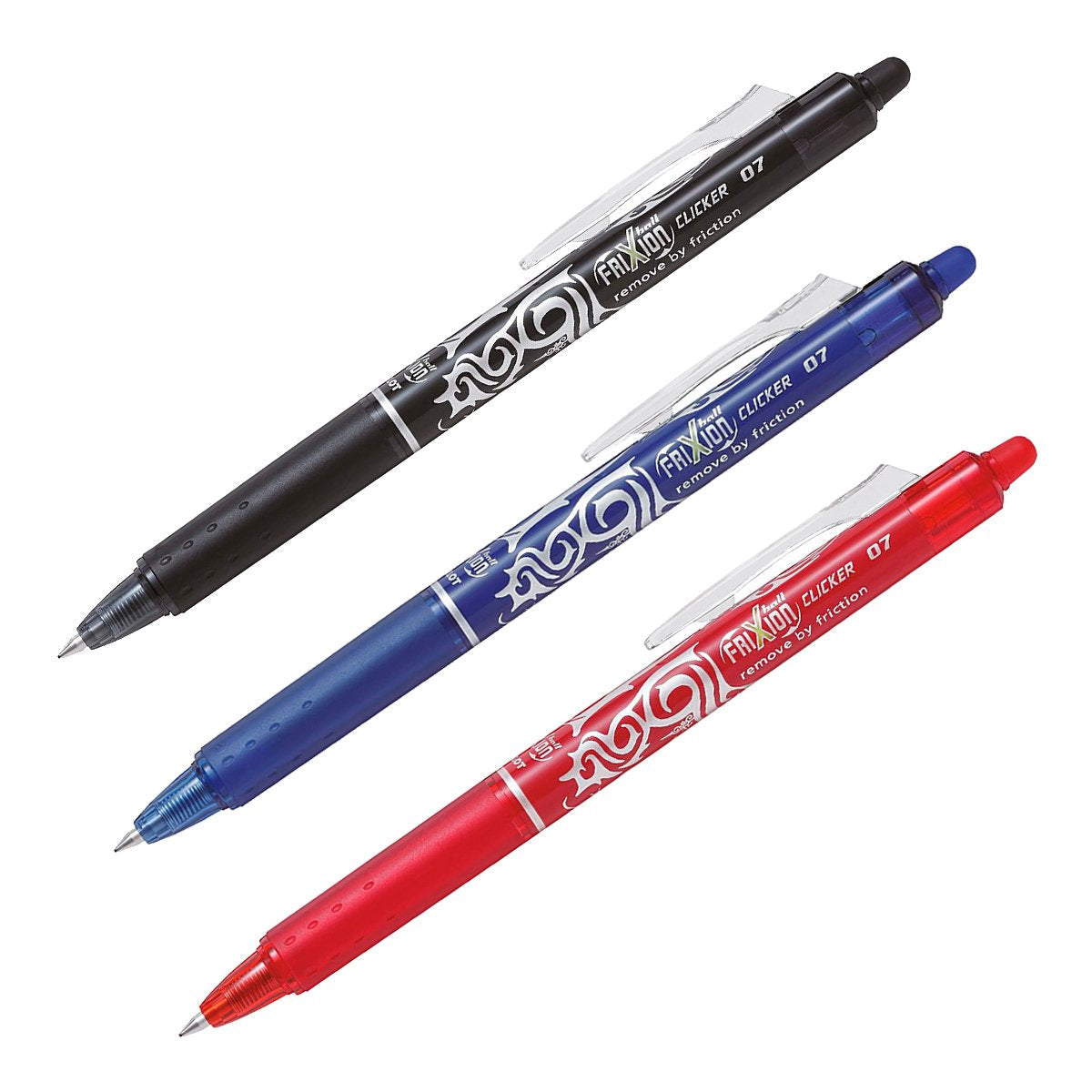 PILOT FriXion Ball Clicker - Bolígrafo Borrable y Recargable de 0.7mm, Softgrip Anti Fatiga