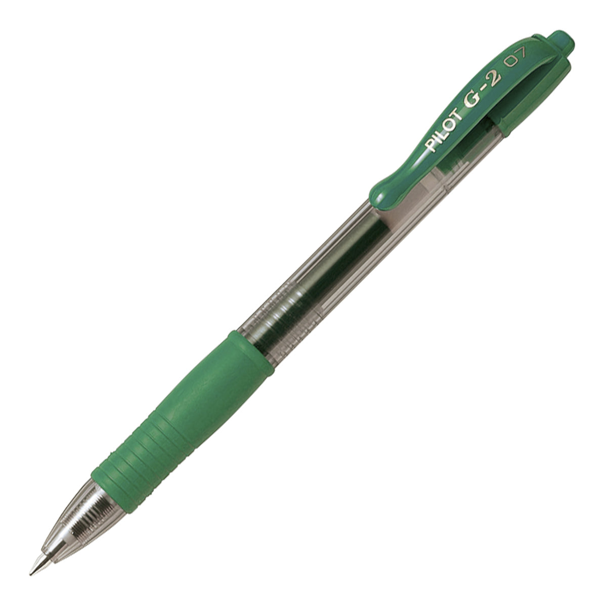 PILOT - Set de 6 Bolígrafos G-2 Roller Retráctil Punta Fina 0.7 mm Tinta de Gel. Verde