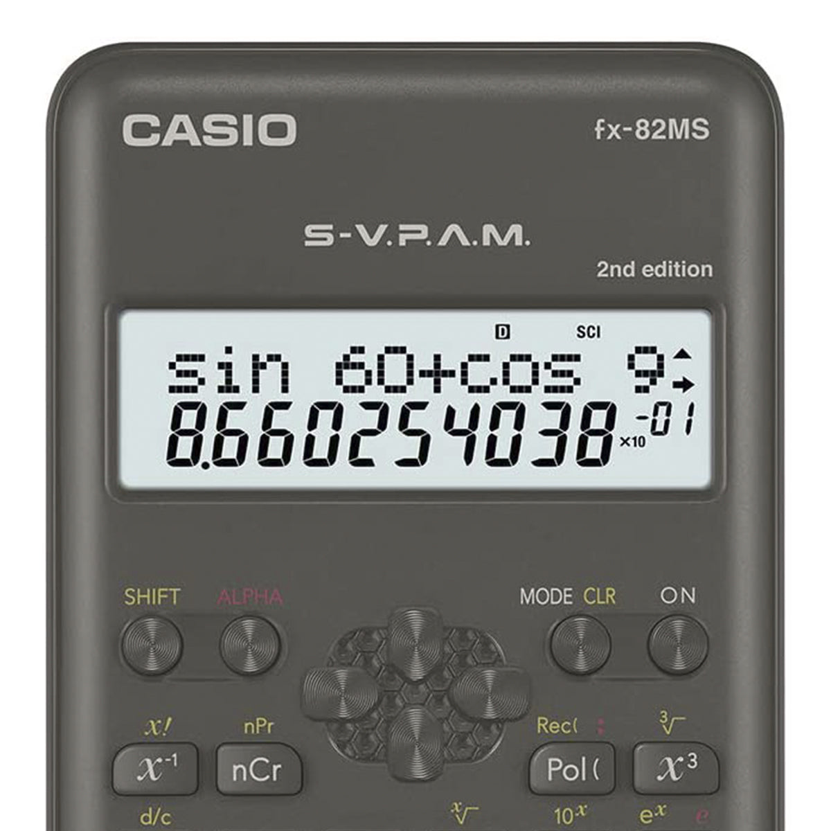 CASIO FX-82MS II - Calculadora Científica Escolar 240 Funciones, Pantalla LCD 2 Líneas