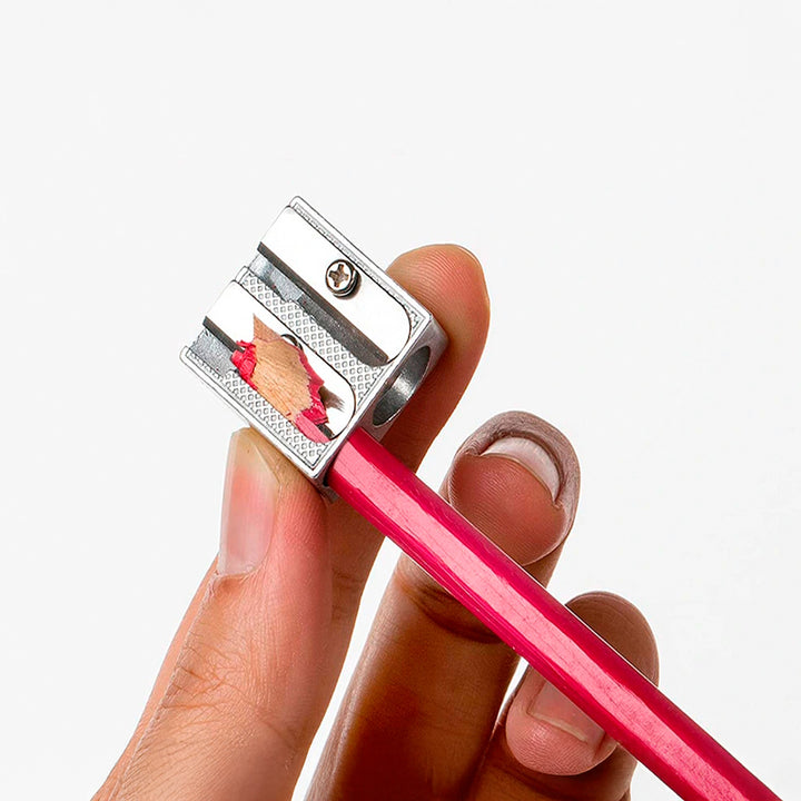 Q-CONNECT - Pack de 4 Sacapuntas Metálico de 2 Usos