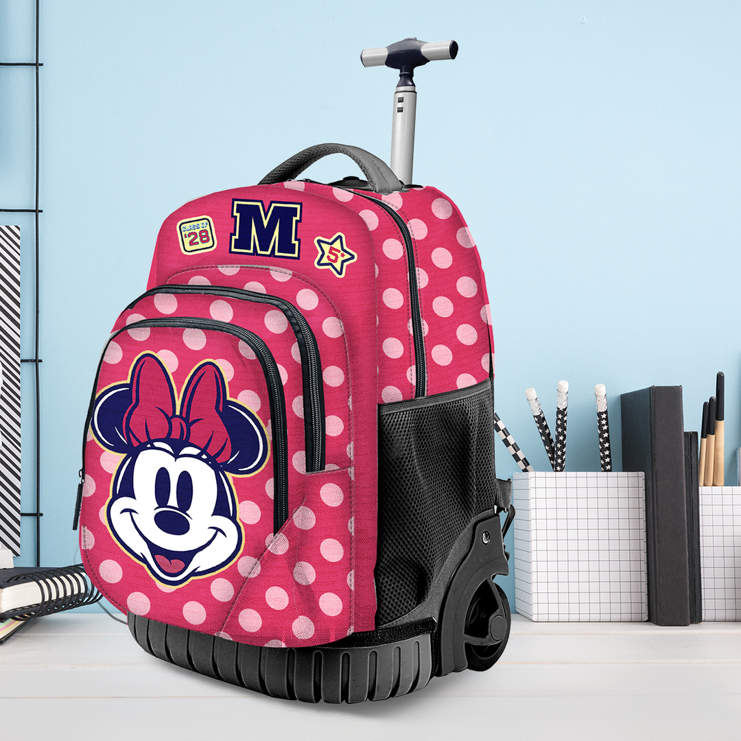 KARACTERMANIA - Disney Minnie Mouse Class Mochila Escolar con Ruedas Trolley GTS FAN