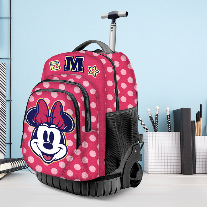 KARACTERMANIA - Disney Minnie Mouse Class Mochila Escolar con Ruedas Trolley GTS FAN