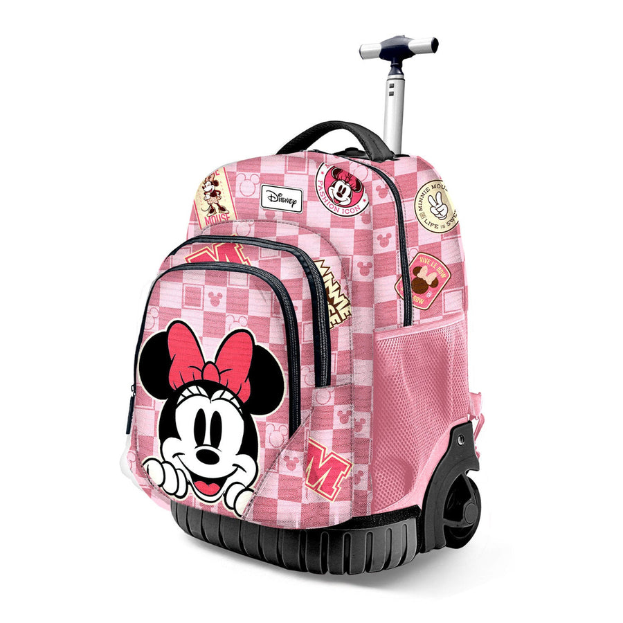 KARACTERMANIA - Disney Minnie Mouse Journey Mochila Escolar con Ruedas Trolley GTS FAN