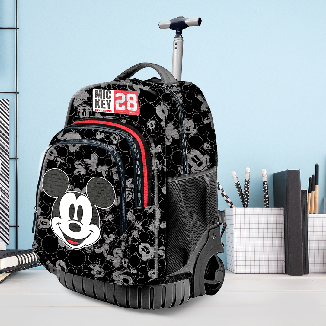 KARACTERMANIA - Disney Mickey Mouse Year Mochila Escolar con Ruedas Trolley GTS FAN