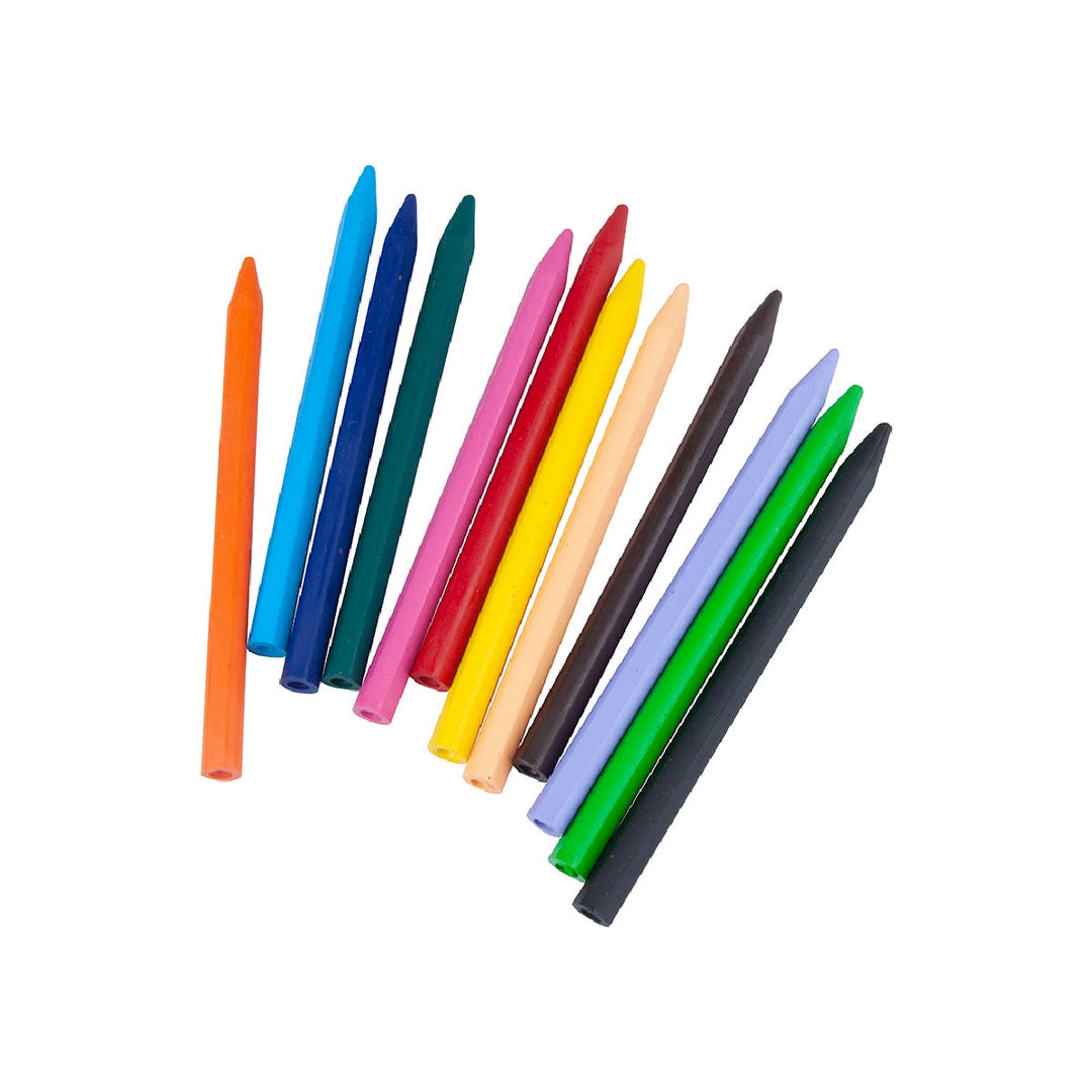 LIDERPAPEL - Lapices Cera Liderpapel Caja de 12 Unidades Colores Surtidos