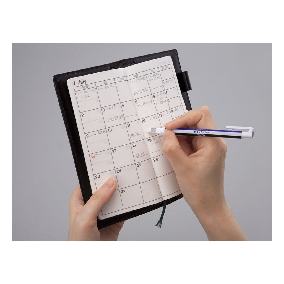 TOMBOW - Portagomas Tombow Con Clip Mono Zero Punta Rectangular 2.5x5 mm