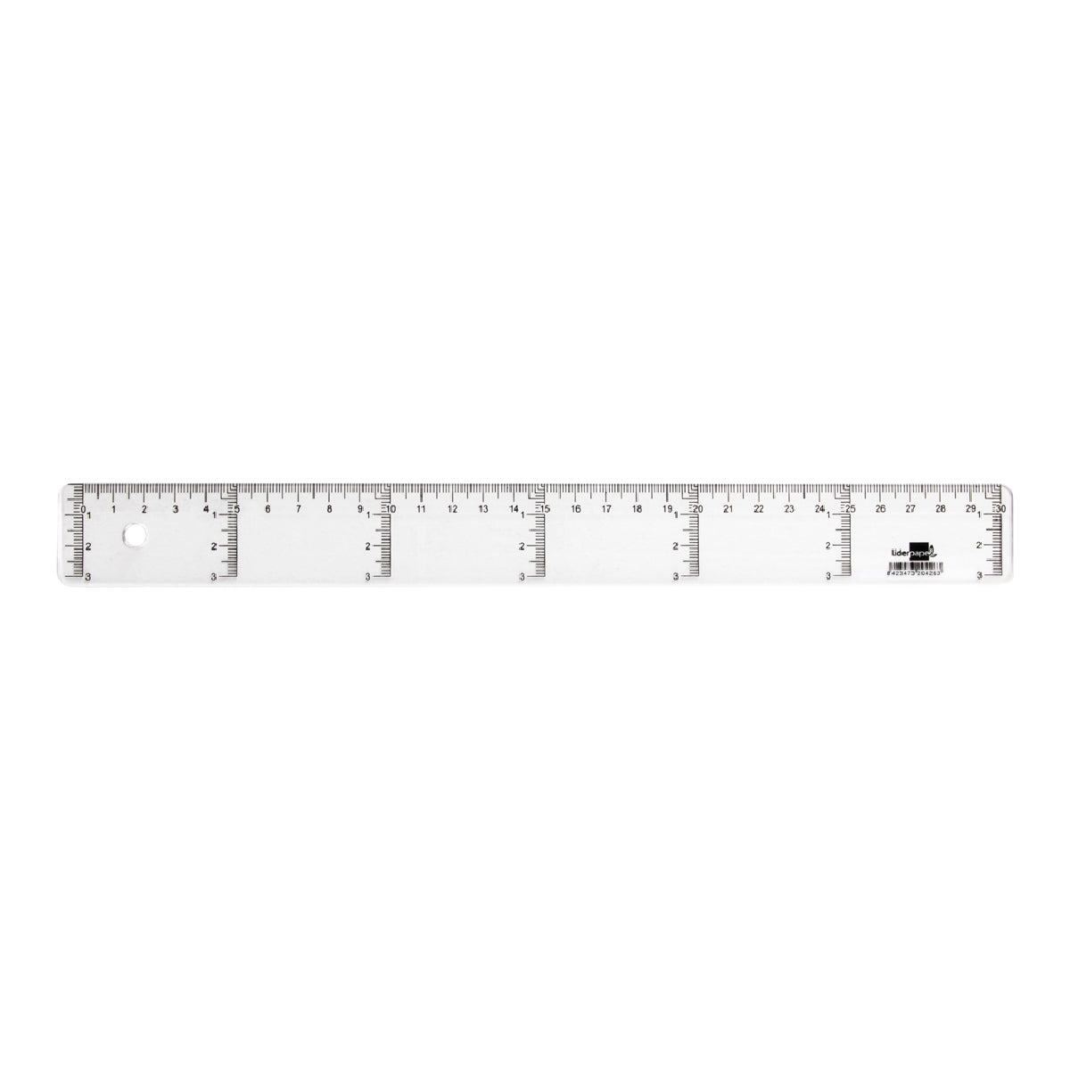 LIDERPAPEL - Regla Liderpapel Plastico Cristal 30 cm
