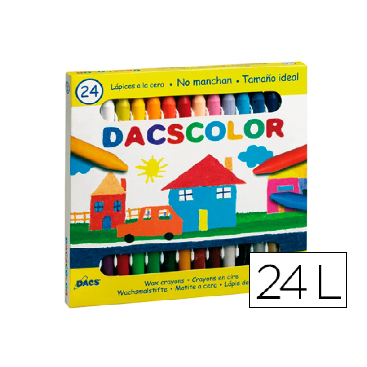 CERA - Lapices Cera Dacscolor Caja de 24 Colores