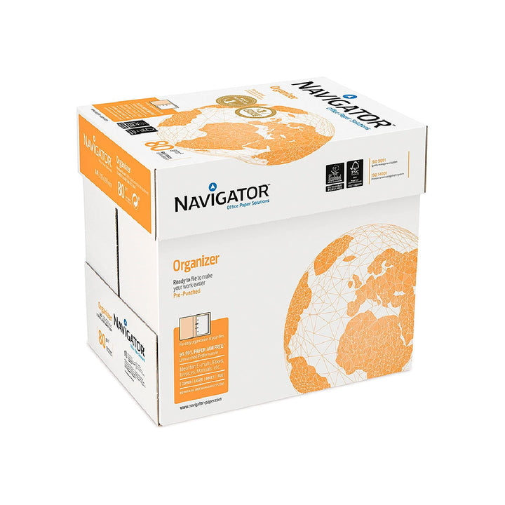 NAVIGATOR - Papel Fotocopiadora Navigator Din A4 80 Gramos -4 Taladros Papel Multiuso Ink-Jet y Laser-Paquete de 500 Hojas