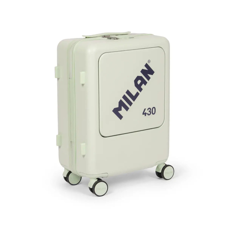 MILAN 1918 - Maleta Rígida de Cabina de 50L en Policarbonato con 4 Ruedas y Cierre TSA. Verde