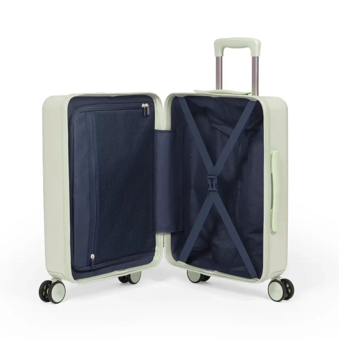 MILAN 1918 - Maleta Rígida de Cabina de 50L en Policarbonato con 4 Ruedas y Cierre TSA. Verde