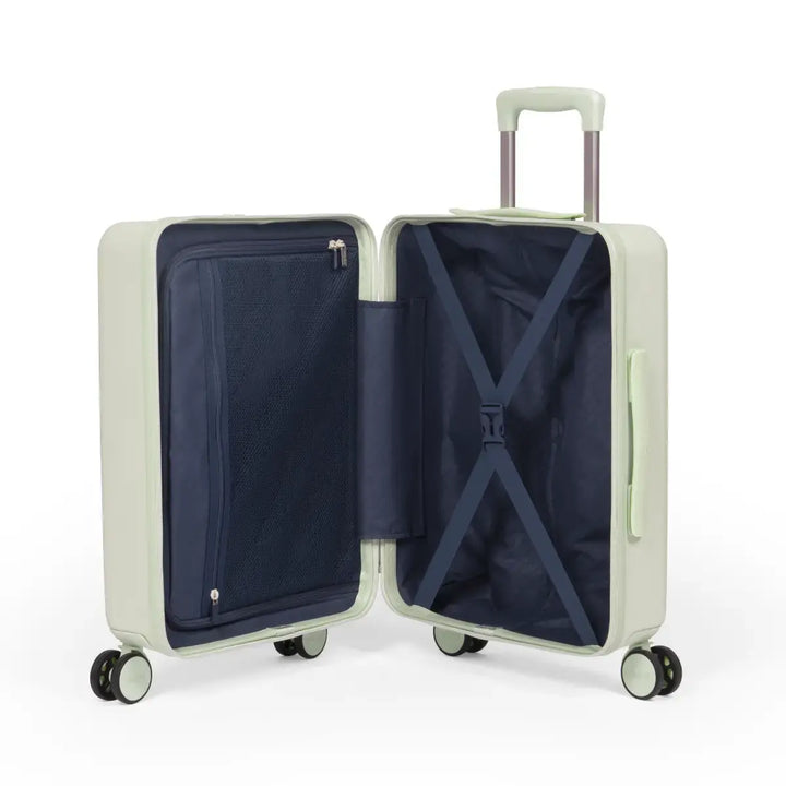 MILAN 1918 - Maleta Rígida de Cabina de 50L en Policarbonato con 4 Ruedas y Cierre TSA. Verde