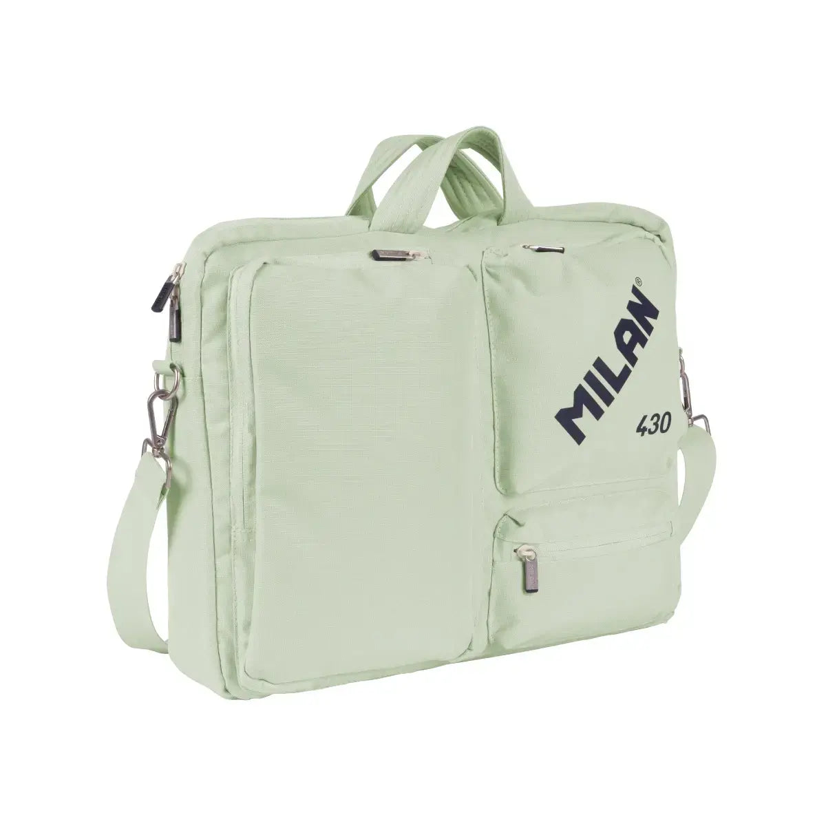 MILAN 1918 - Maletín Portátil hasta 17”. Acolchado, Resistente y con Correa Ajustable. Verde