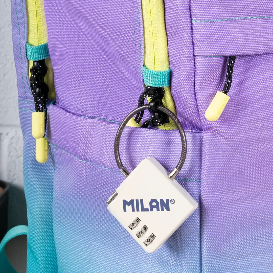 MILAN Sunset -  Mochila Escolar y Urbana 25L de 5 Cremalleras y Espacio Portátil. Turquesa