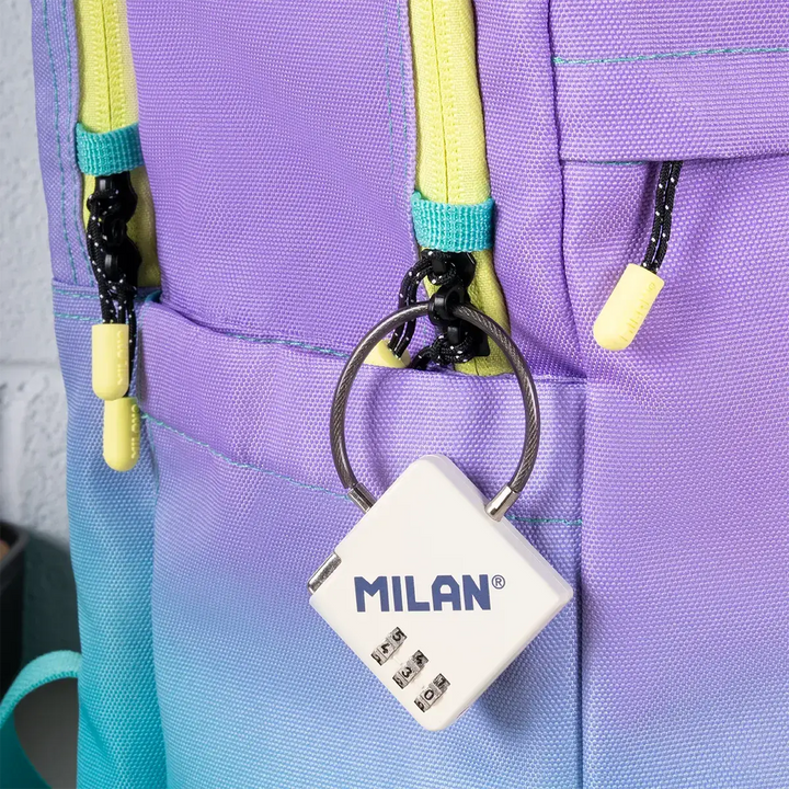 MILAN Sunset -  Mochila Escolar y Urbana 25L de 5 Cremalleras y Espacio Portátil. Turquesa