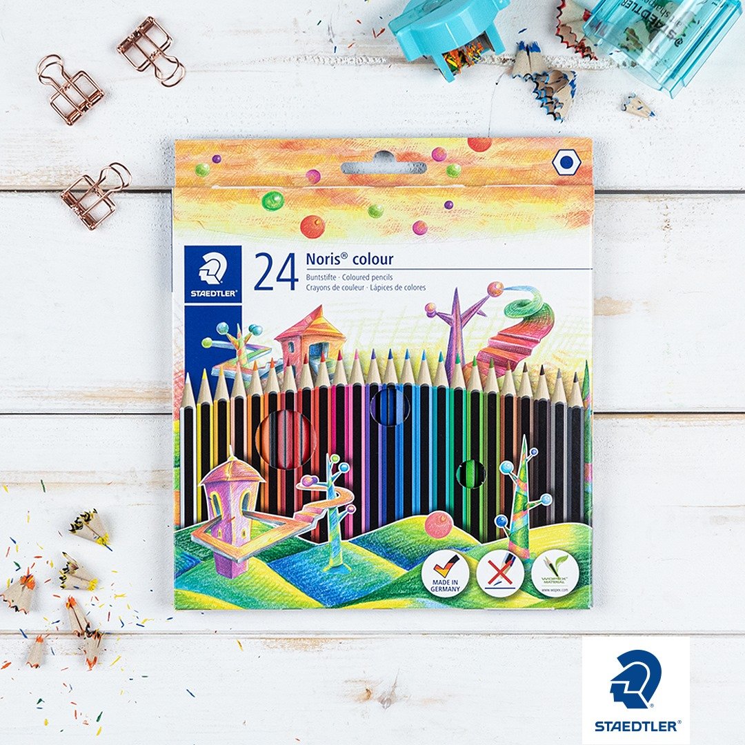 STAEDTLER 185 C24 03 - Caja de Cartón con 24 Lápices de Colores Surtidos