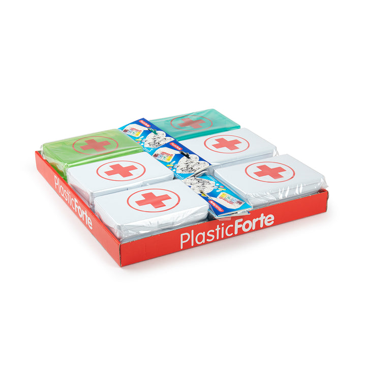 Plastic Forte - Juego de 2 Pastilleros de Viaje Nº 8 con 6 Compartimentos. Blanco