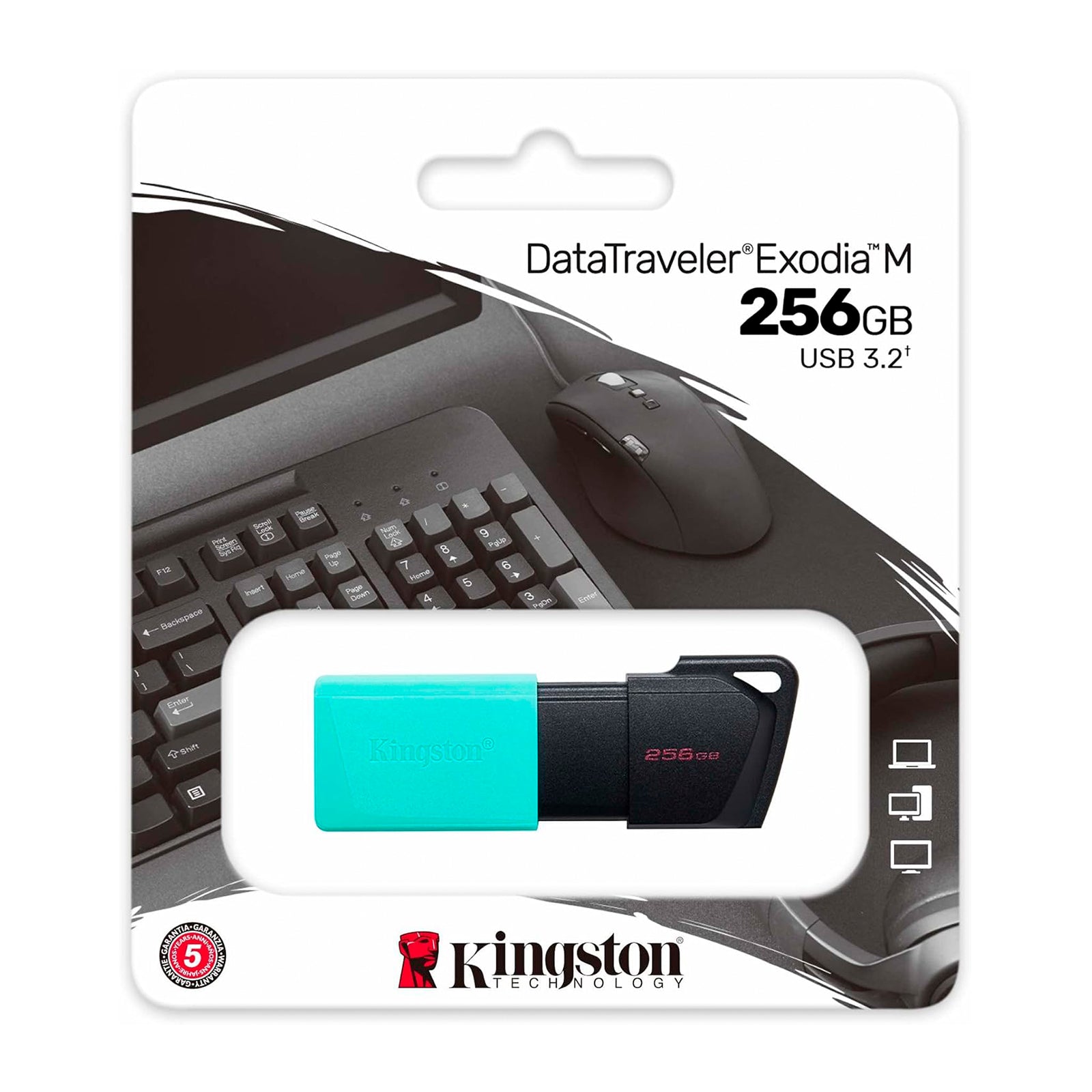 Kingston DTXM - Memoria Flash USB-C 3.2 DataTraveler Exodia M 256GB Azul