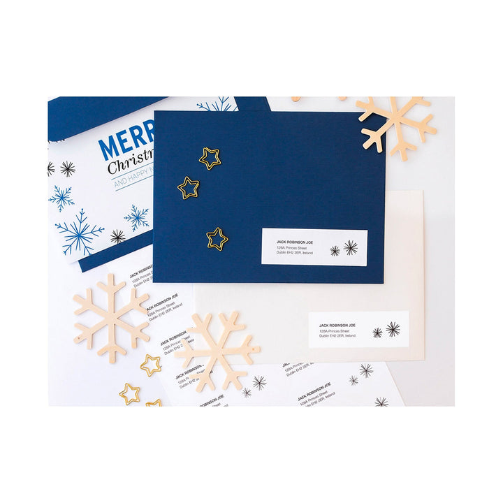 Q-CONNECT KF01585 - Caja 100 Hojas DIN A4 de 14 Etiquetas Adhesivas 99.1x38.1 mm Copia Laser InkJet Blancas