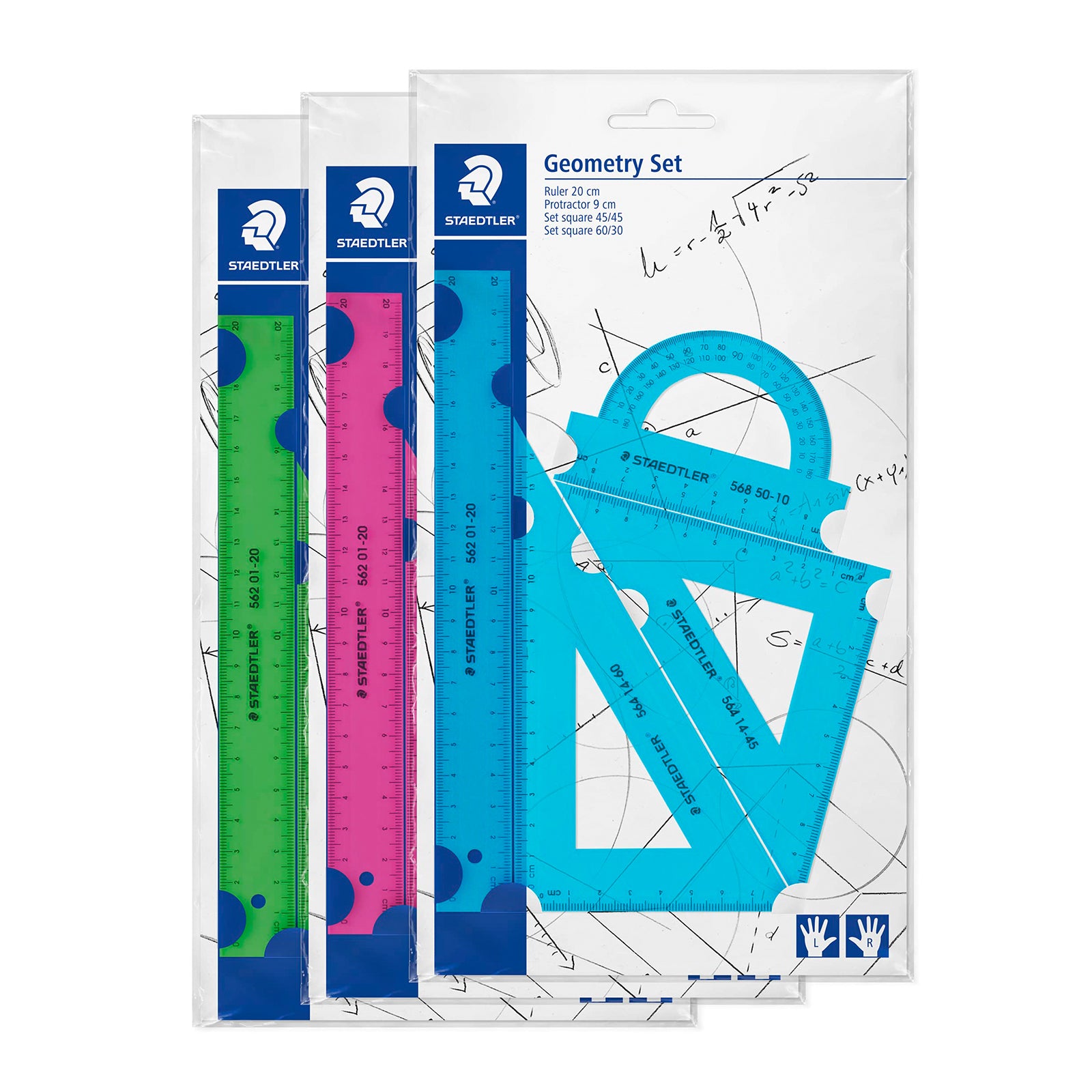STAEDTLER - Set de Geometria Ambidiestro en color Neon. Verde