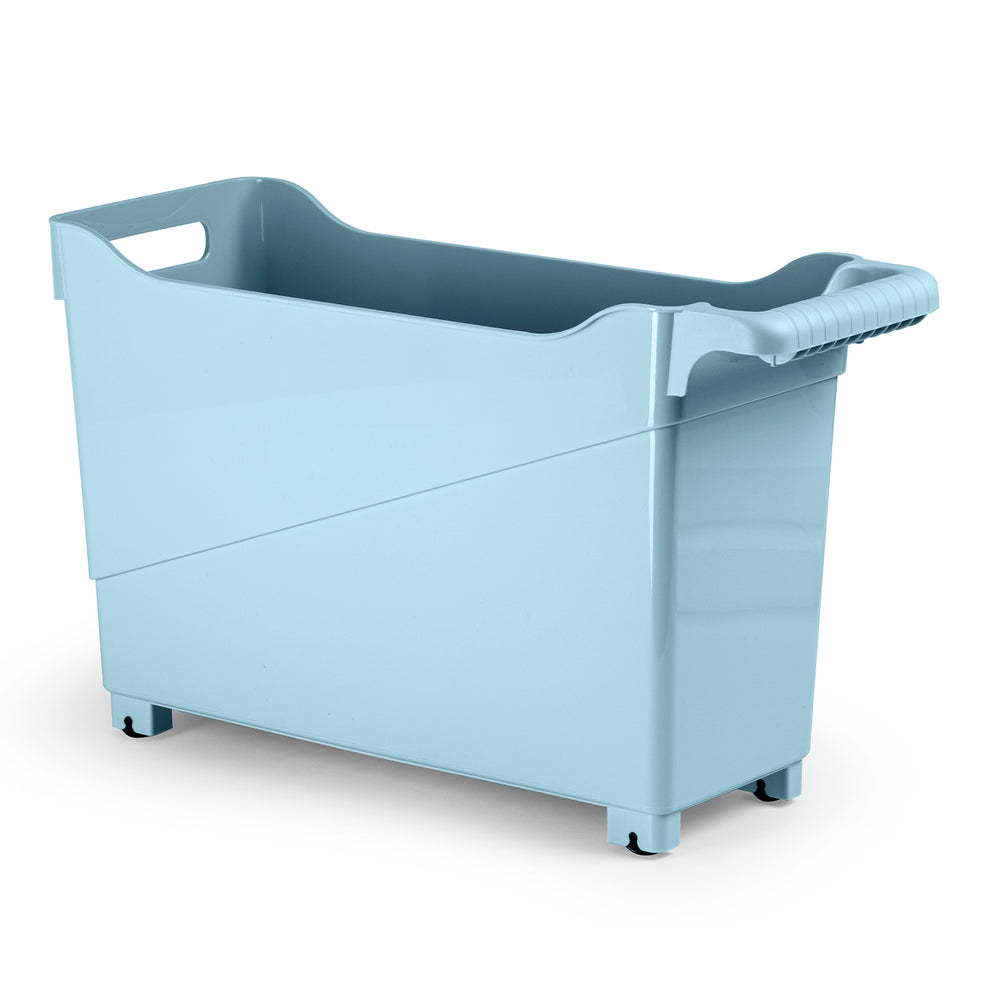 Plastic Forte - Cesta Organizadora con Ruedas Nº 1. Ideal Bajo Fregadero. Azul