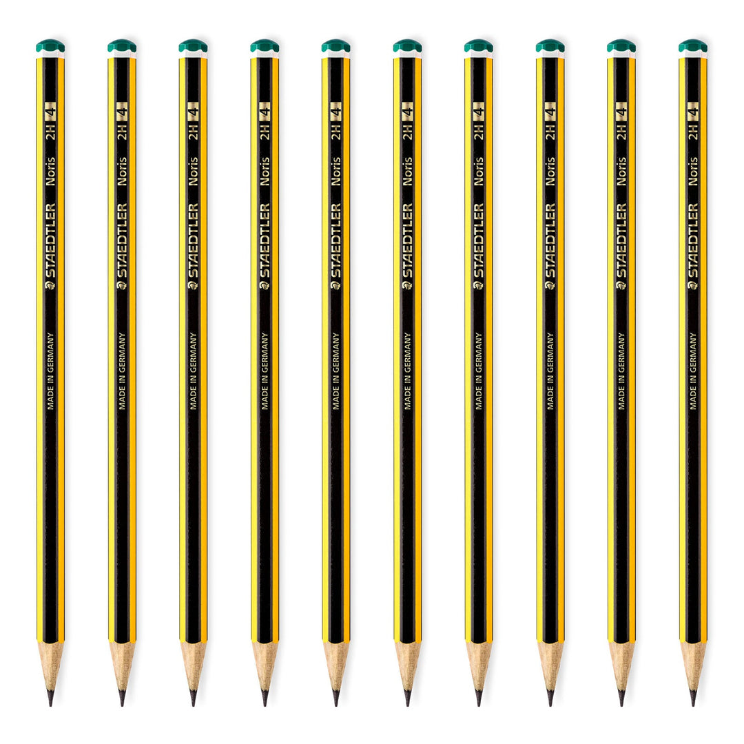 STAEDTLER - Set de 10 Lápices de Grafito Hexagonal 2H, Madera Certificada Etiqueta PECF