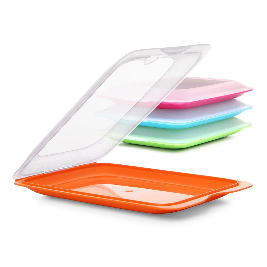 TATAY Fresh - Lote de 4 Recipientes Porta Embutidos y Alimentos. Colores Básicos ES