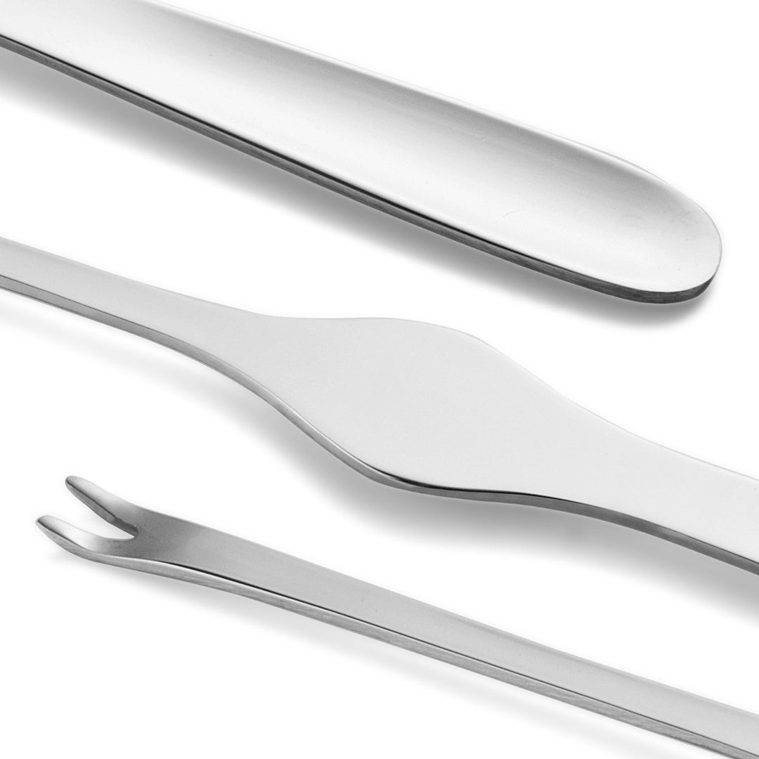 IDURGO - Conjunto de 4 Tenedores Cortos de 21 cm para Marisco en Acero Inoxidable 18/10