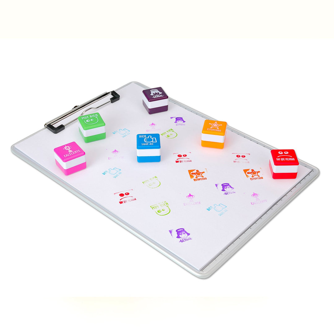 Office Box - Set de 6 Sellos de Motivación Especial Profesores. Idioma Euskera