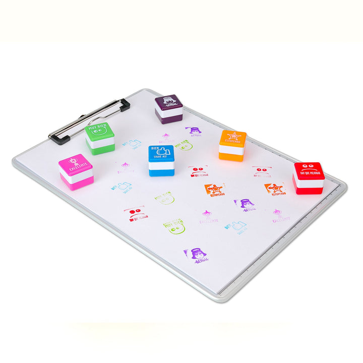 Office Box - Set de 6 Sellos de Motivación Especial Profesores. Idioma Euskera