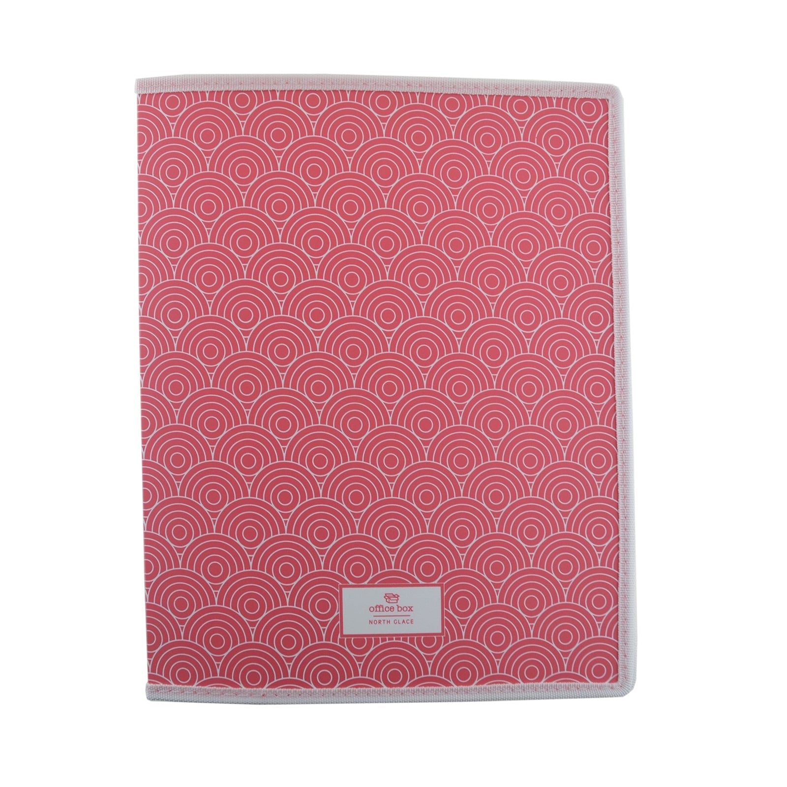 OFFICE BOX North Glace - Carpeta de Anillas A4 con Bolsillo Interior. Coral