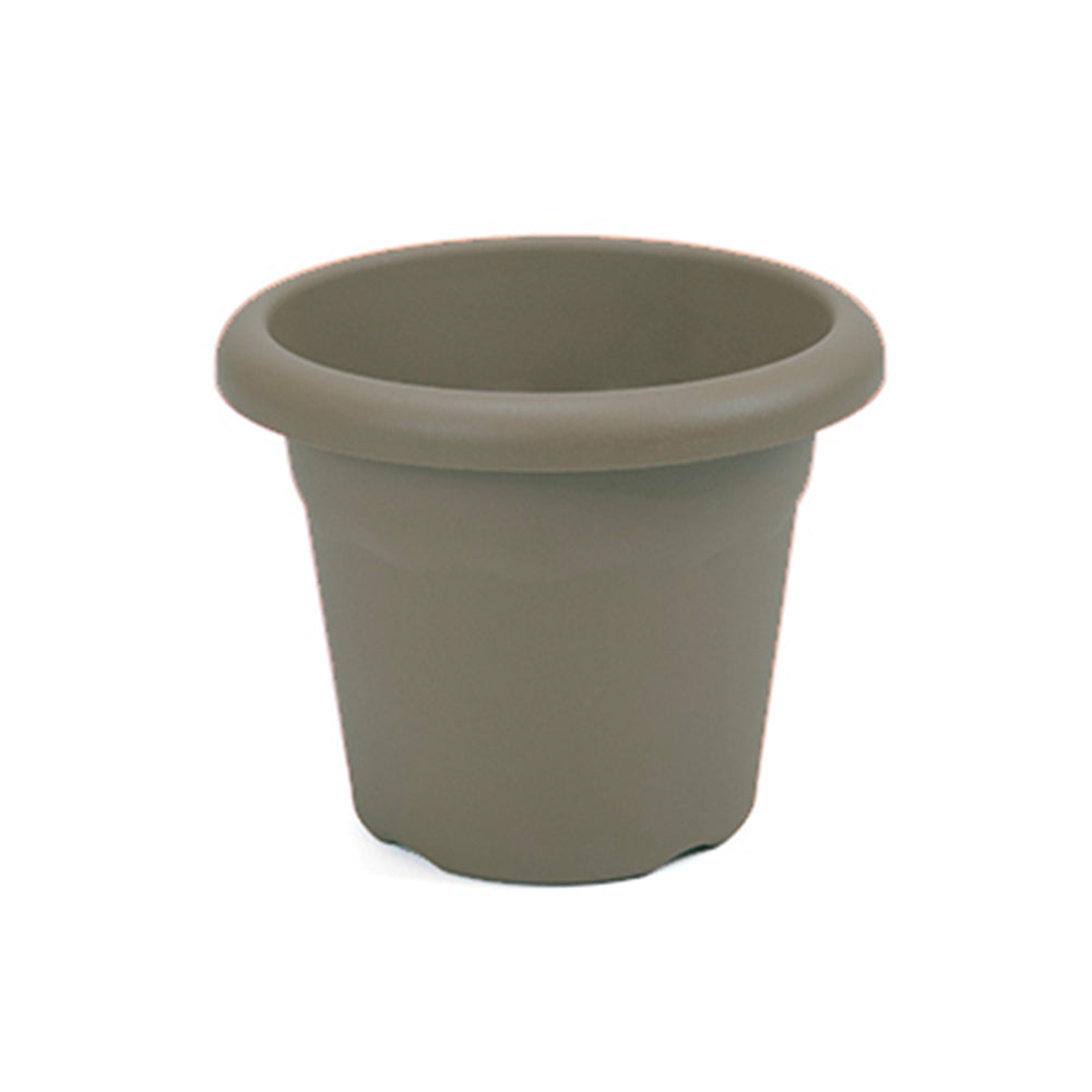 Plastiken TERRA - Plato Redondo de 22 cm para Macetas de 26 cm 6L. Taupe