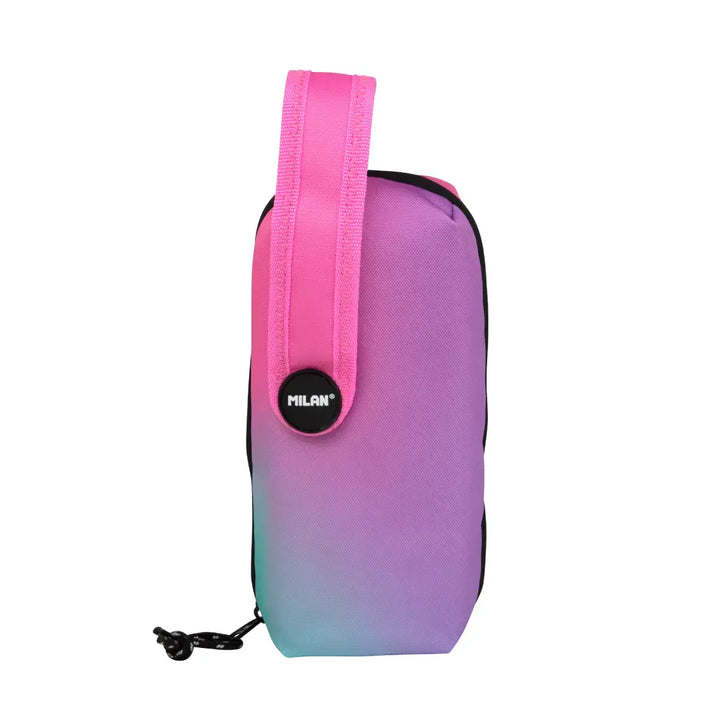 MILAN - Kit de 4 Estuches con Contenido de 31 Piezas de Material Escolar. Sunset Rosa