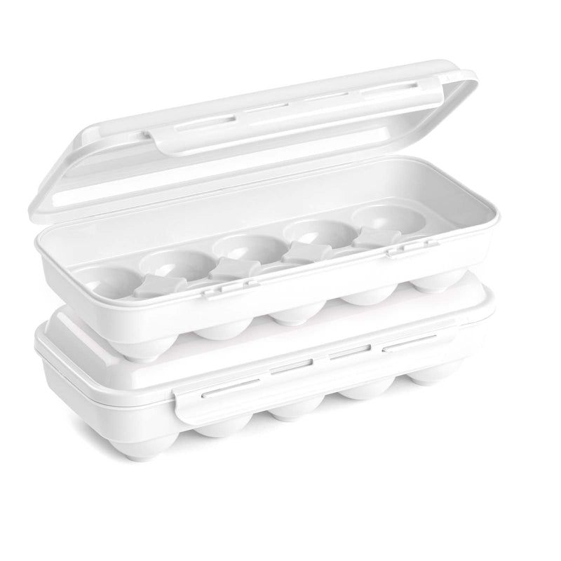 Plastic Forte - Pack de 2 Hueveras de Plástico para 12+12 Huevos