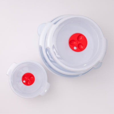 Plastic Forte - Recipiente para Cocinar al Microondas de 1L con Válvula. Rosa