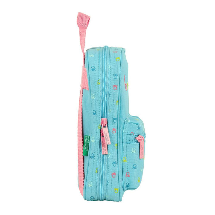 BENETTON Candy - Plumier Mochila Escolar con 4 Portatodos Mini, Material Incluido