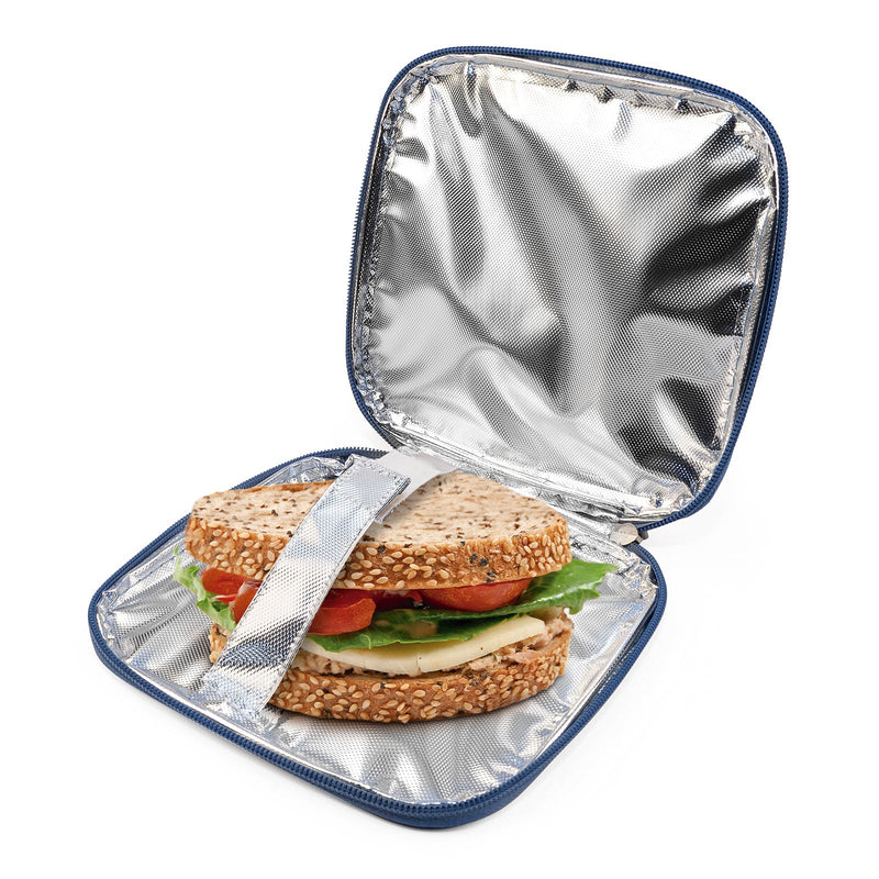 IRIS Snack Rico - Porta Sandwich Infantil Termoinsulado con Mosquetón, Azul