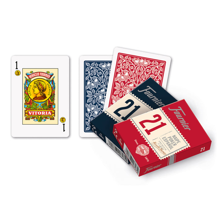 FOURNIER F21003 - Baraja de Póker Española Nº 21 de 41 Cartas con 3 Joker