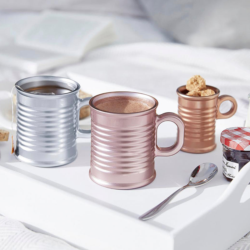 LUMINARC Conserve Moi - Taza de Café de 9 cl en Vidrio Templado Metalizado. Copper