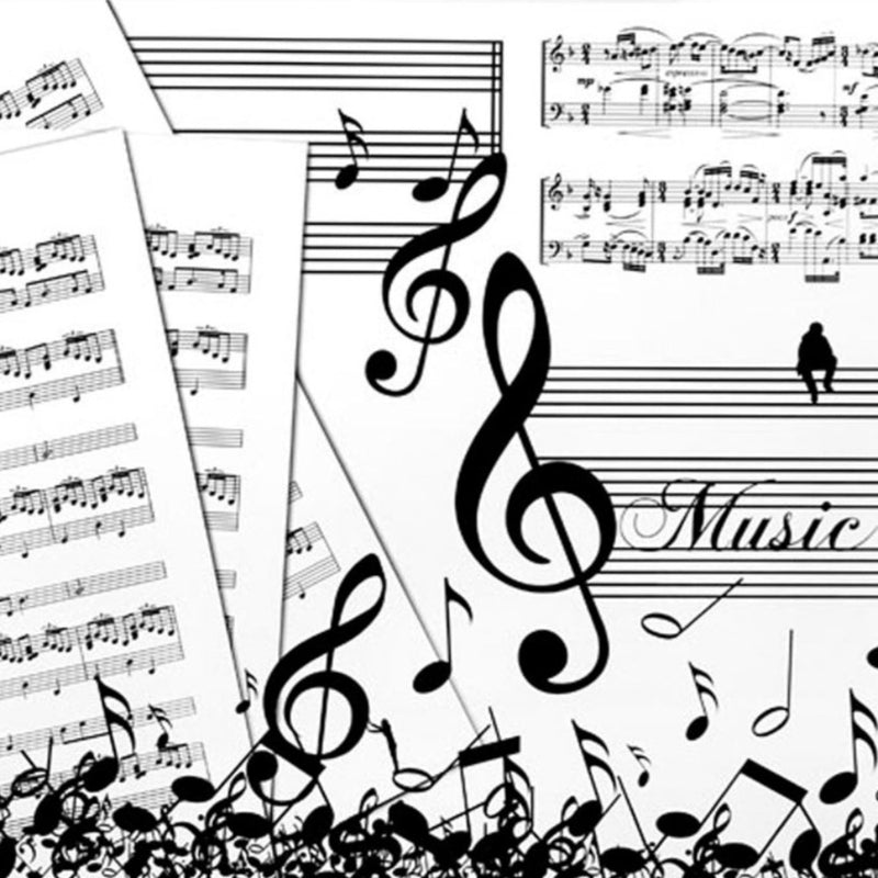 JAVIER Música - Conjunto de 4 Manteles Individuales y 6 Posavasos a Juego