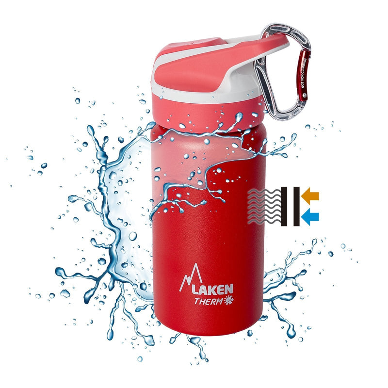 LAKEN Summit - Botella Térmica con Boquilla 0.35L en Acero Inoxidable. Rojo