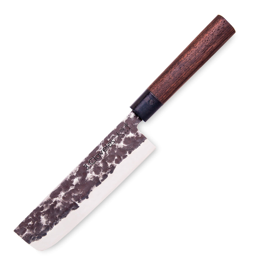 3 Claveles Osaka - Cuchillo Usuba 18 cm de Estilo Asiático Forjado a Mano