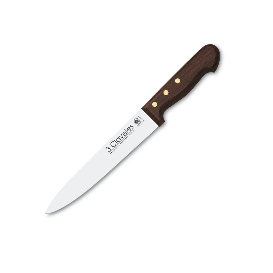 3 Claveles Palosanto - Cuchillo Cocinero 18 cm Acero Inoxidable Mango Palisandro