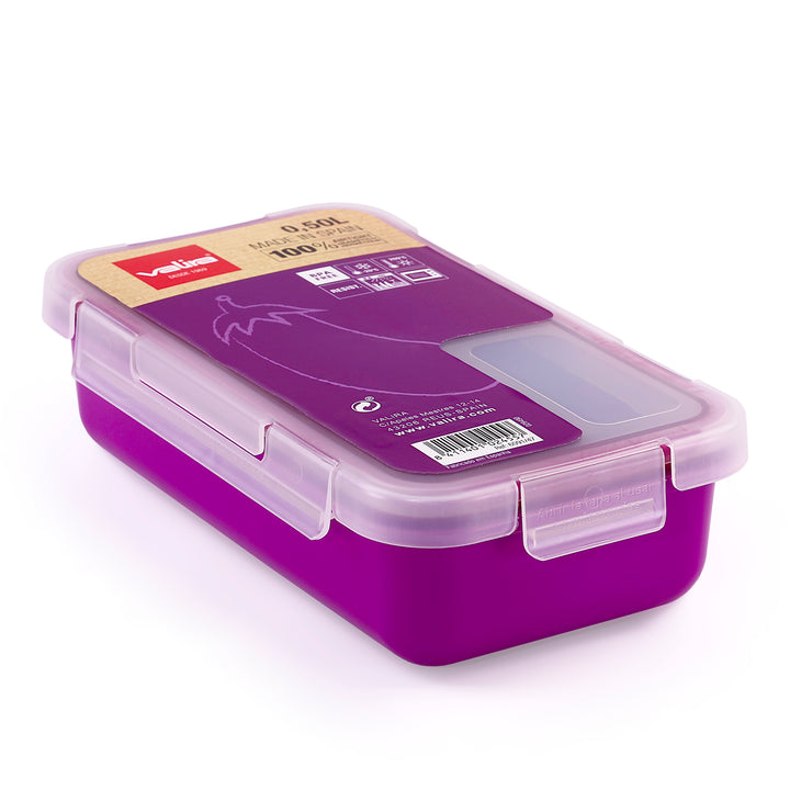 VALIRA Nomad - Set de 2 Recipientes 0.5L y 0.75L con tapa de recambio en Plástico Cerámico PBT. Morado