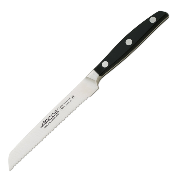 ARCOS Manhattan - Cuchillo Tomatero 13 cm Acero Inoxidable Forjado Nitrum